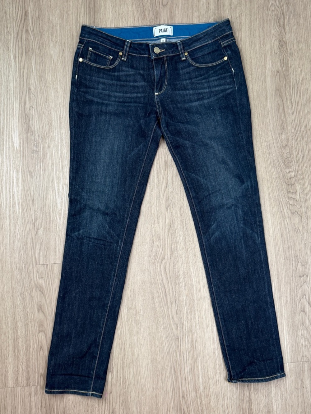 PAIGE Dark Indigo Skinny Jeans